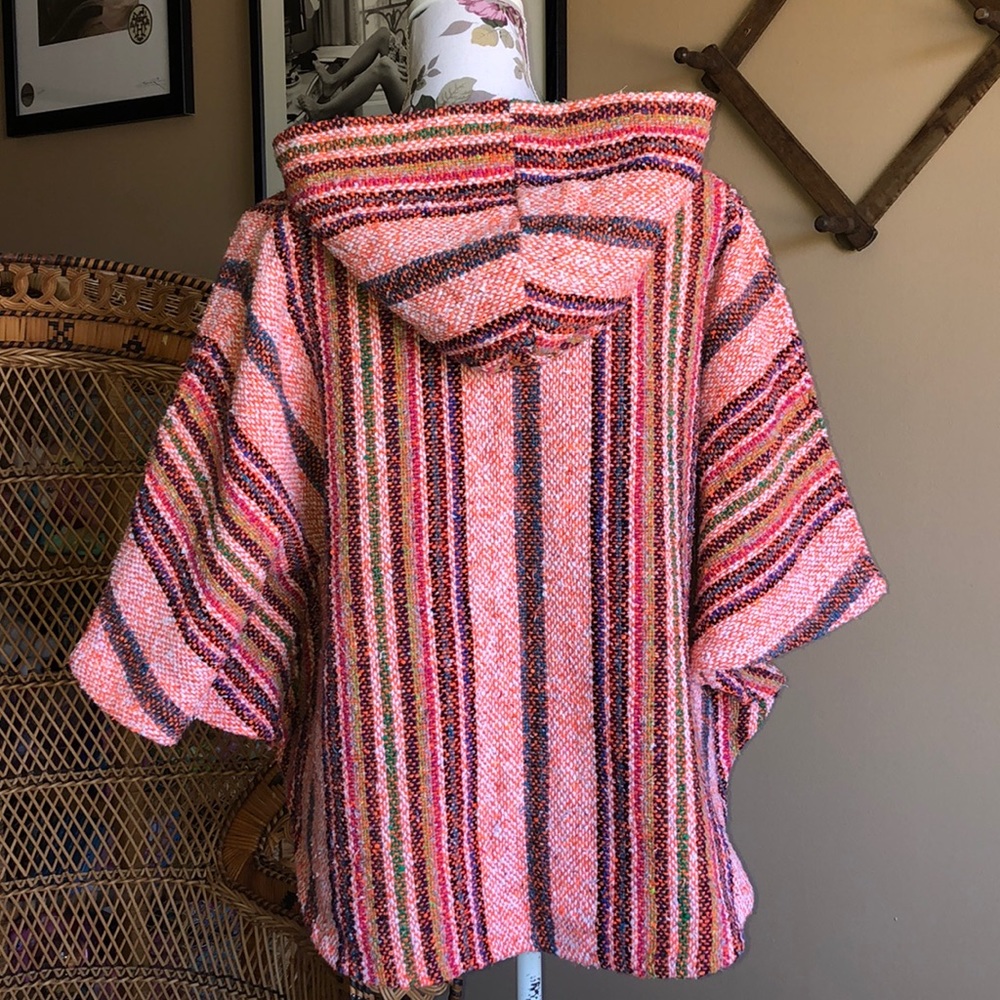 Vintage 90s hippi poncho large - Picture 3 of 3
